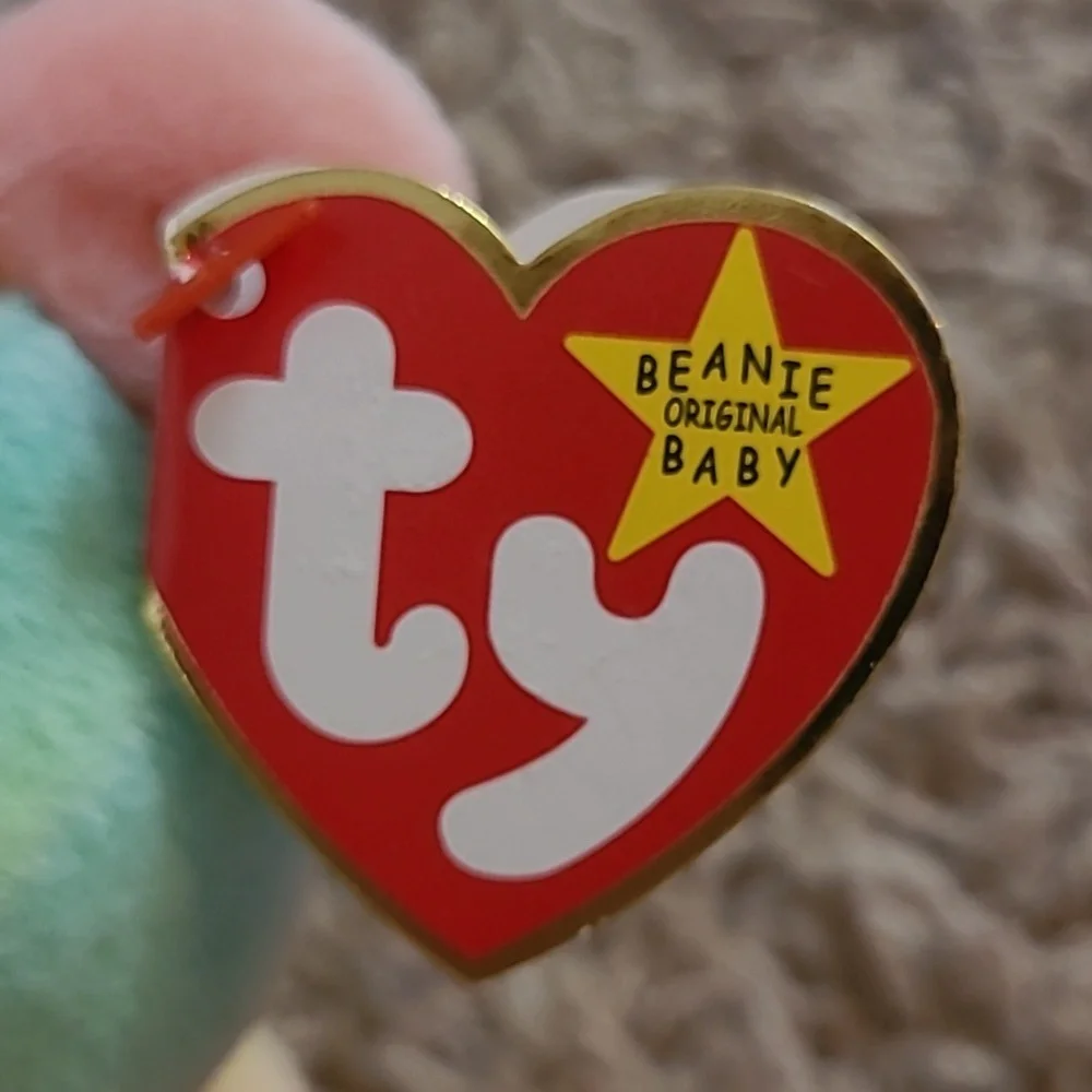 Ty Beanie Babies Peace the Bear Tie Dye Plush 1996 - Picture 2 of 7